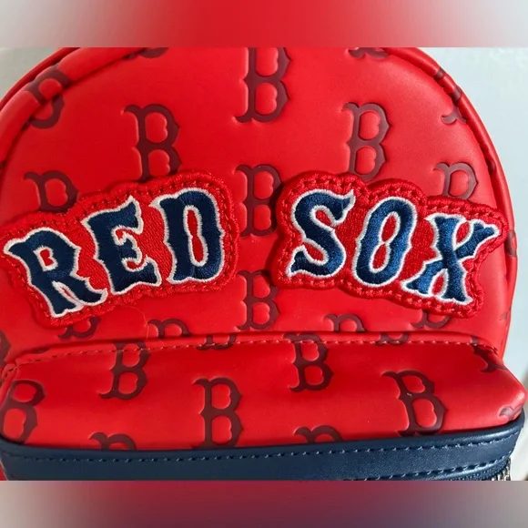 MLB Boston Red Sox Logo Mini Backpack by Loungefly - Picture 8 of 12